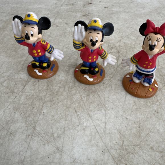 3 Disney Cruise Line Captain Mickey & Minnie Mouse Collectible 2.5" PVC Figure - Picture 3 of 7